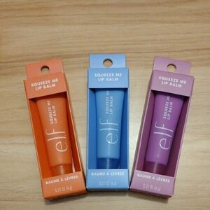 e.l.f. Squeeze Me Lip Balm Trio Strawberry, Blueberry, Grape ✨ 🆕
